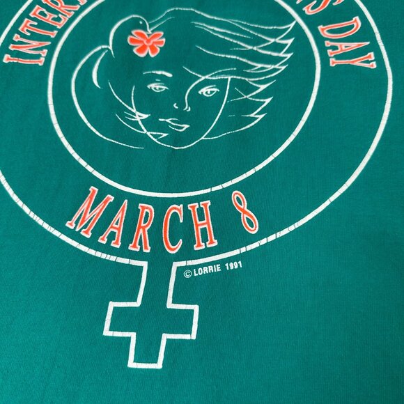 1991 International Women's Day March 8 Graphic Tee L - Picture 3 of 5